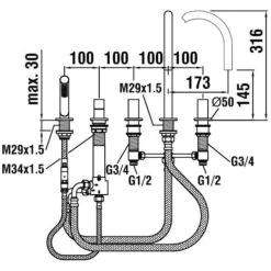 LAUFEN Kartell 5-Loch Wannenfüllkombination 13 LAUFEN Kartell 5-Loch Wannenfüllkombination -Badwelt Verkauf hersteller laufen kartell armaturen wanne 5 662749