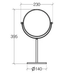 Living R Kosmetikspiegel, 3-fach Vergrößerung, Standmodell