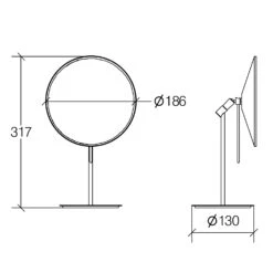 Living R Kosmetikspiegel, 8-fach Vegrößerung, Standmodell