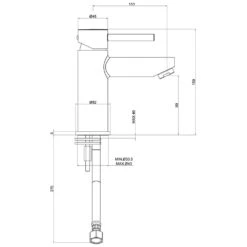 Loft 2.0 Einhebel-Waschtischbatterie Mit Kaltstart, Ohne Ablaufgarnitur -Badwelt Verkauf hersteller megabad sortiment badarmaturen architekt 400 937606
