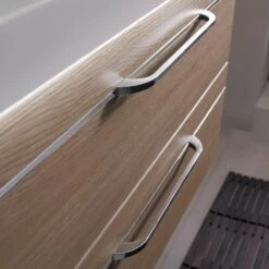 Pelipal Balto Waschtischkombination Mit Mineralmarmor Doppelwaschtisch 148,2 Cm, Griff Z1