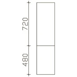 Pelipal Cassca Midischrank 45 X 17 X 121 Cm Mit 2 Drehtüren, Anschlag Links, Griff N1, PG2 -Badwelt Verkauf hersteller pelipal cassca hoch und seitenschraenke 3249548