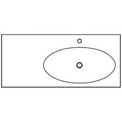 Pelipal Serie 6010 (Solitaire) Krion-Waschtisch 113 Cm, Becken Rechts