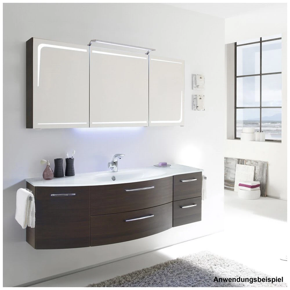 Pelipal Serie 7005 (Solitaire) Glas-Waschtisch 152 Cm Mit Abrundung Links 3 Pelipal Serie 7005 (Solitaire) Glas-Waschtisch 152 Cm Mit Abrundung Links