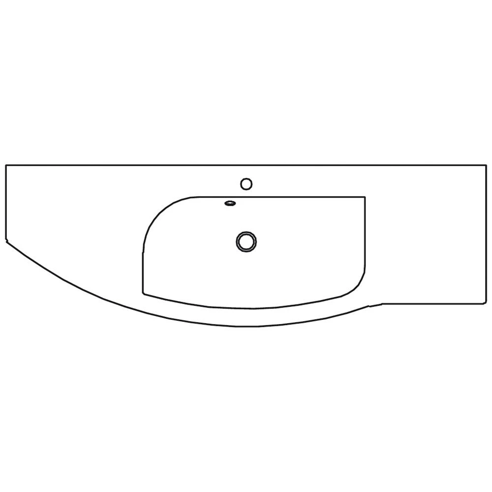 Pelipal Serie 7005 (Solitaire) Glas-Waschtisch 152 Cm Mit Abrundung Links 4 Pelipal Serie 7005 (Solitaire) Glas-Waschtisch 152 Cm Mit Abrundung Links – Bild 2