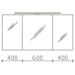 Pelipal S5 Spiegelschrank 140 X 16 X 70 Cm Mit LED Leuchtentyp I