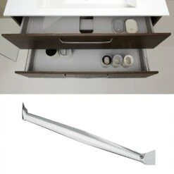 Pelipal Trentino Möbelkombination Mit Mineralmarmorwaschtisch 80 Cm, SPS LED Im Kranz