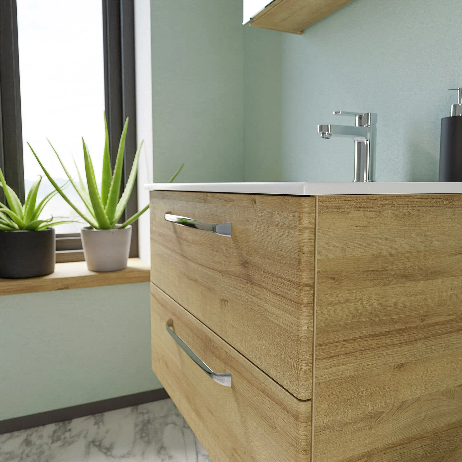 Pelipal Trentino Möbelkombination Mit Mineralmarmorwaschtisch 77 Cm, SPS LED Aufbauleuchte 5 Pelipal Trentino Möbelkombination Mit Mineralmarmorwaschtisch 77 Cm, SPS LED Aufbauleuchte – Bild 3