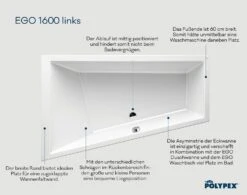 Polypex Ego 1600 Eckbadewanne Links -Badwelt Verkauf hersteller polypex badewannen eckbadewannen ego 1600 2582800