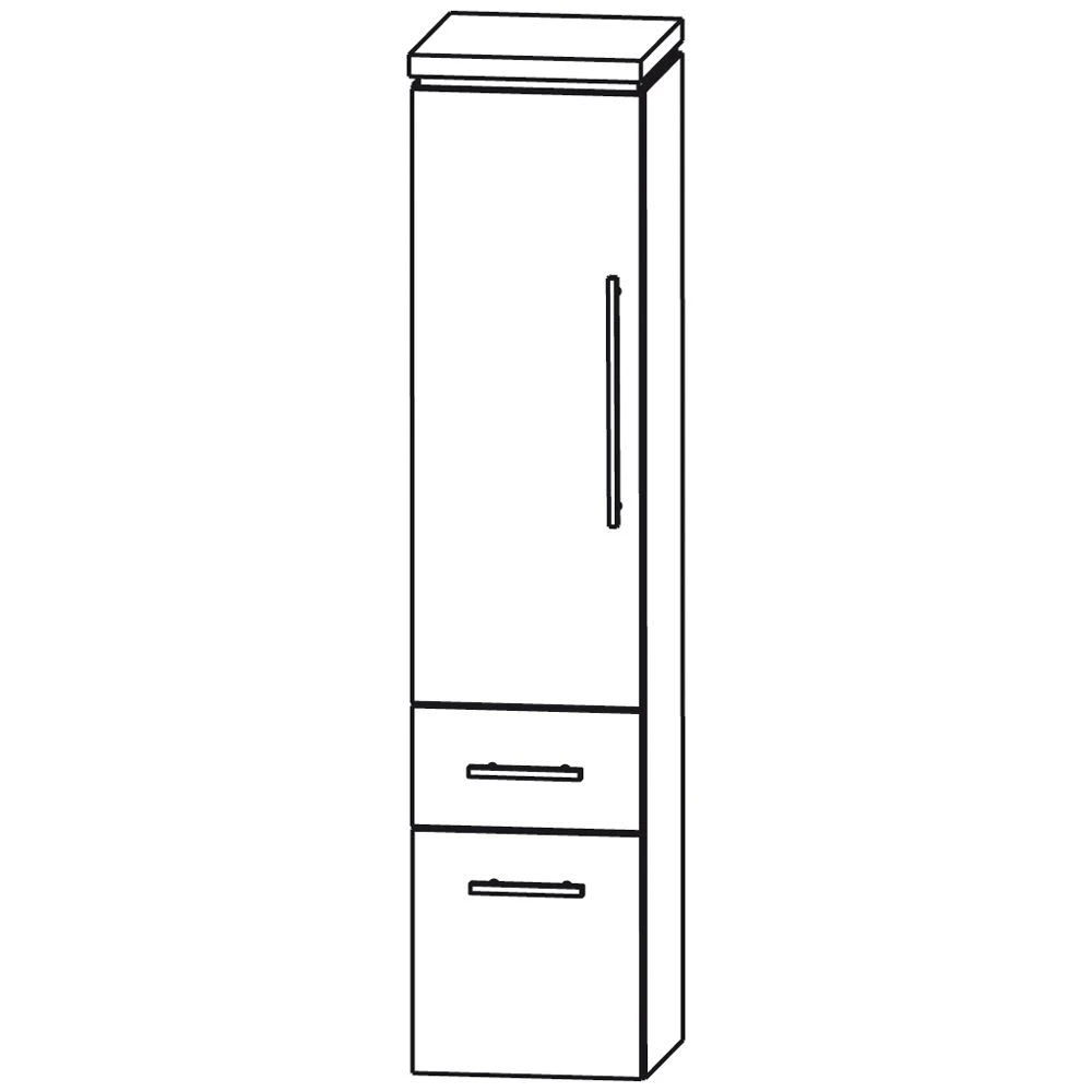 Puris Cool Line Mittelschrank 40 X 30 X 132 Cm Mit 1 Auszug, 1 Schubkasten Und 1 Tür, Anschlag Links, Griff 295 5 Puris Cool Line Mittelschrank 40 X 30 X 132 Cm Mit 1 Auszug, 1 Schubkasten Und 1 Tür, Anschlag Links, Griff 295 – Bild 3