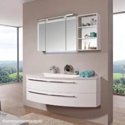 Puris Crescendo Evermite-Mineralguss Möbelwaschtisch 140,6 Cm, Ablage Rechts