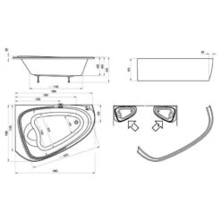 RAVAK LoveStory II Eck-Badewanne, Links -Badwelt Verkauf hersteller ravak badewannen lovestory ii eck 1538988