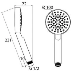 Bravat Handbrause Rund Ø 10 Cm
