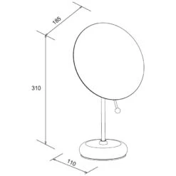 Bravat Kosmetikspiegel PELLA Rund -Badwelt Verkauf hersteller roman dietsche kosmetikspiegel standmodelle pella 632183