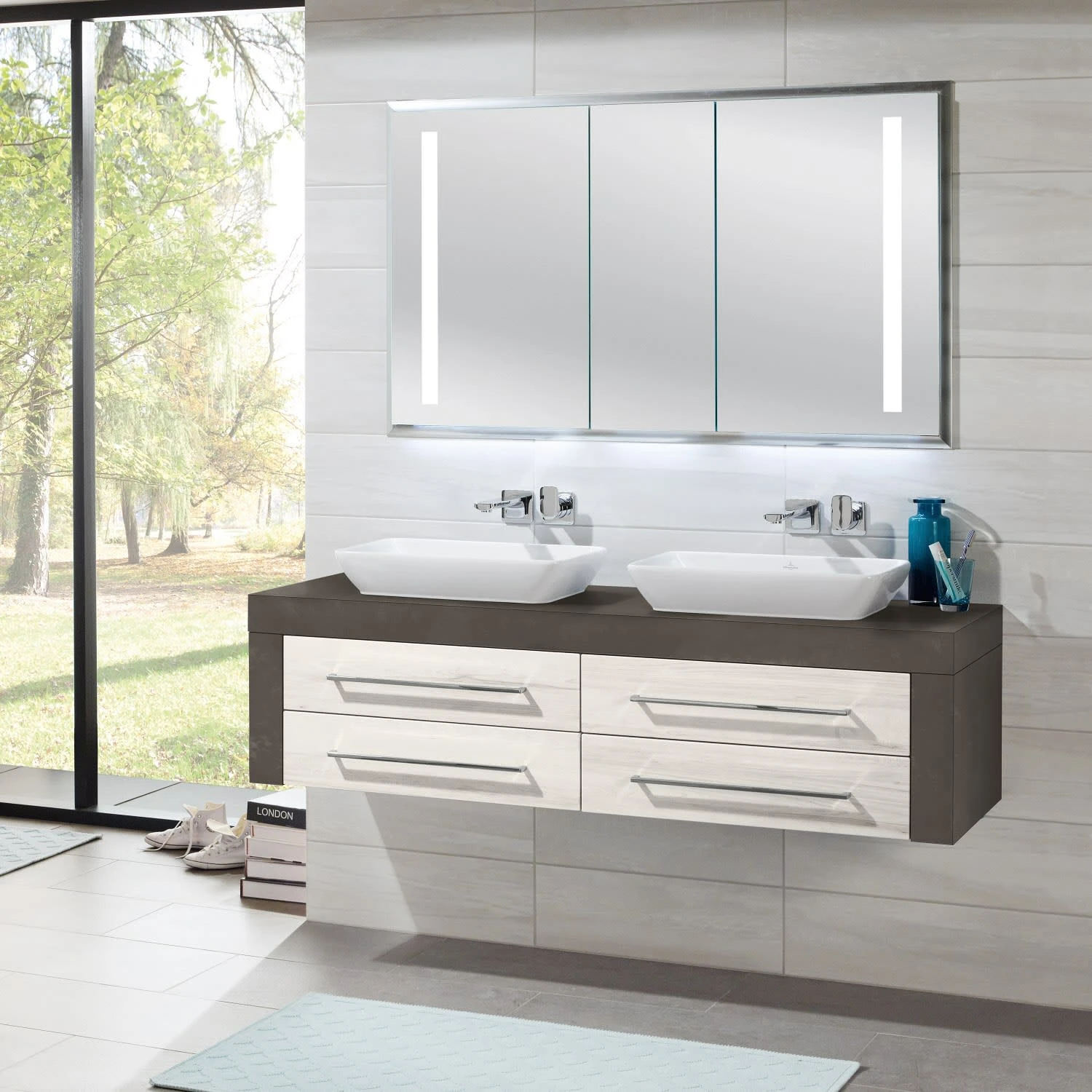 Sanipa Reflection Aluminium-Wandeinbau-Spiegelschrank WILMA 135 Mit LED-Beleuchtung 3 Sanipa Reflection Aluminium-Wandeinbau-Spiegelschrank WILMA 135 Mit LED-Beleuchtung