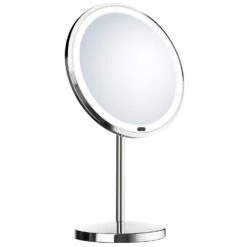 Smedbo Outline Kosmetikspiegel Standmodell Mit LED-Beleuchtung, 7-fach Vergrösserung