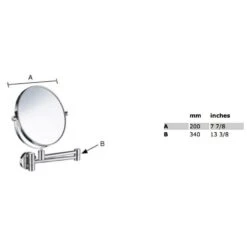 Smedbo Outline Kosmetikspiegel Schwenkbar -Badwelt Verkauf hersteller smedbo outline kosmetikspiegel wandmontage 808234