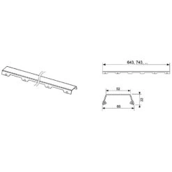 TECE TECEdrainline Designrost Steel II Für Duschrinne Gerade 120 Cm Poliert
