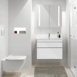 Villeroy & Boch Venticello Waschtisch-Kombination 80 Cm Mit 2 Auszügen, 1 Hahnloch Und 1 Überlauf -Badwelt Verkauf hersteller villeroy boch alle kollektionen venticello 4234585