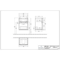 Villeroy & Boch Subway 2.0 Waschtischunterschrank XXL 44 Cm, Griffe Chromfarbig Glänzend, 2 Auszüge -Badwelt Verkauf hersteller villeroy boch subway 2 badmoebel 4213621
