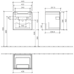 Villeroy & Boch Subway 2.0 Waschtischunterschrank 44 Cm, Griff Silberfarbig Matt, 1 Auszug 12 Villeroy & Boch Subway 2.0 Waschtischunterschrank 44 Cm, Griff Silberfarbig Matt, 1 Auszug -Badwelt Verkauf hersteller villeroy boch subway 2 badmoebel 615700