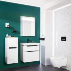 Villeroy & Boch Subway 2.0 Waschtisch-Kombination 60 Cm Mit 2 Auszügen, 1 Hahnloch Und 1 Überlauf -Badwelt Verkauf hersteller villeroy boch subway 2 waschtischkombinationen 4174331