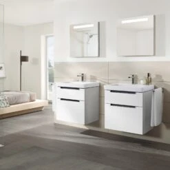 Villeroy & Boch Subway 2.0 Waschtisch-Kombination 60 Cm Mit 2 Auszügen, 1 Hahnloch Und 1 Überlauf -Badwelt Verkauf hersteller villeroy boch subway 2 waschtischkombinationen 4174415