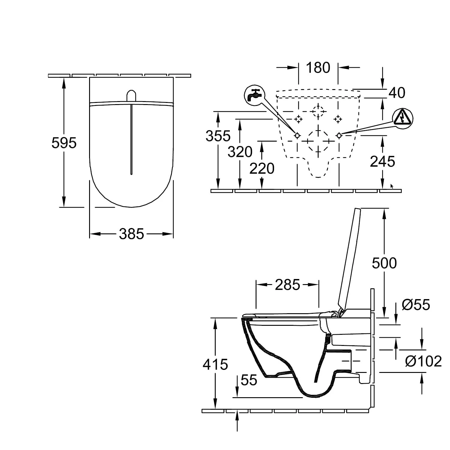 Villeroy & Boch VICLEAN-I100 Dusch-WC Spülrandlos 6 Villeroy & Boch VICLEAN-I100 Dusch-WC Spülrandlos – Bild 4