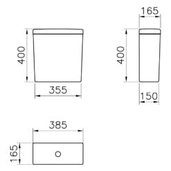 VitrA Integra Keramischer Aufsatzspülkasten