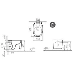 VitrA Plural Wand-WC VitrA Flush 2.0 -Badwelt Verkauf hersteller vitra plural wcs bidets urinale 2957701