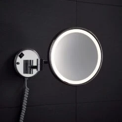 Zierath Mate LED-Kosmetikspiegel Ă 20 Cm, VergröĂerung 5 Fach