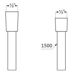 Herzbach DEEP WHITE Brauseschlauch 150 Cm