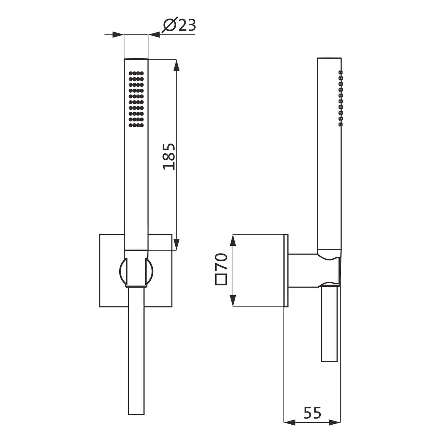 Herzbach DESIGN IX PVD BLACK STEEL Wannenset Mit Konushalter Seven Square 3 Herzbach DESIGN IX PVD BLACK STEEL Wannenset Mit Konushalter Seven Square