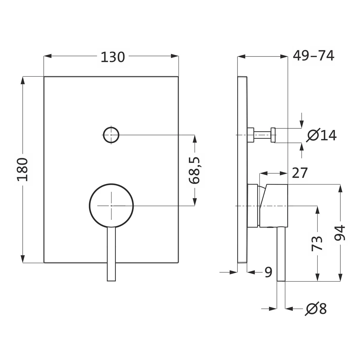 Herzbach NANO Wannfüll- Und Brausebatterie Unterputz 3 Herzbach NANO Wannfüll- Und Brausebatterie Unterputz