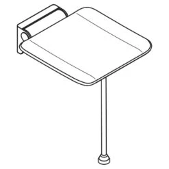 HEWI System 900 Klappsitz Mit Bodenstütze