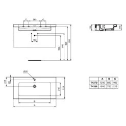 Ideal Standard Extra Möbelwaschtisch, 1 Hahnloch, 101 Cm -Badwelt Verkauf ideal standard extra moebelwaschtisch 1 hahnloch 4992476