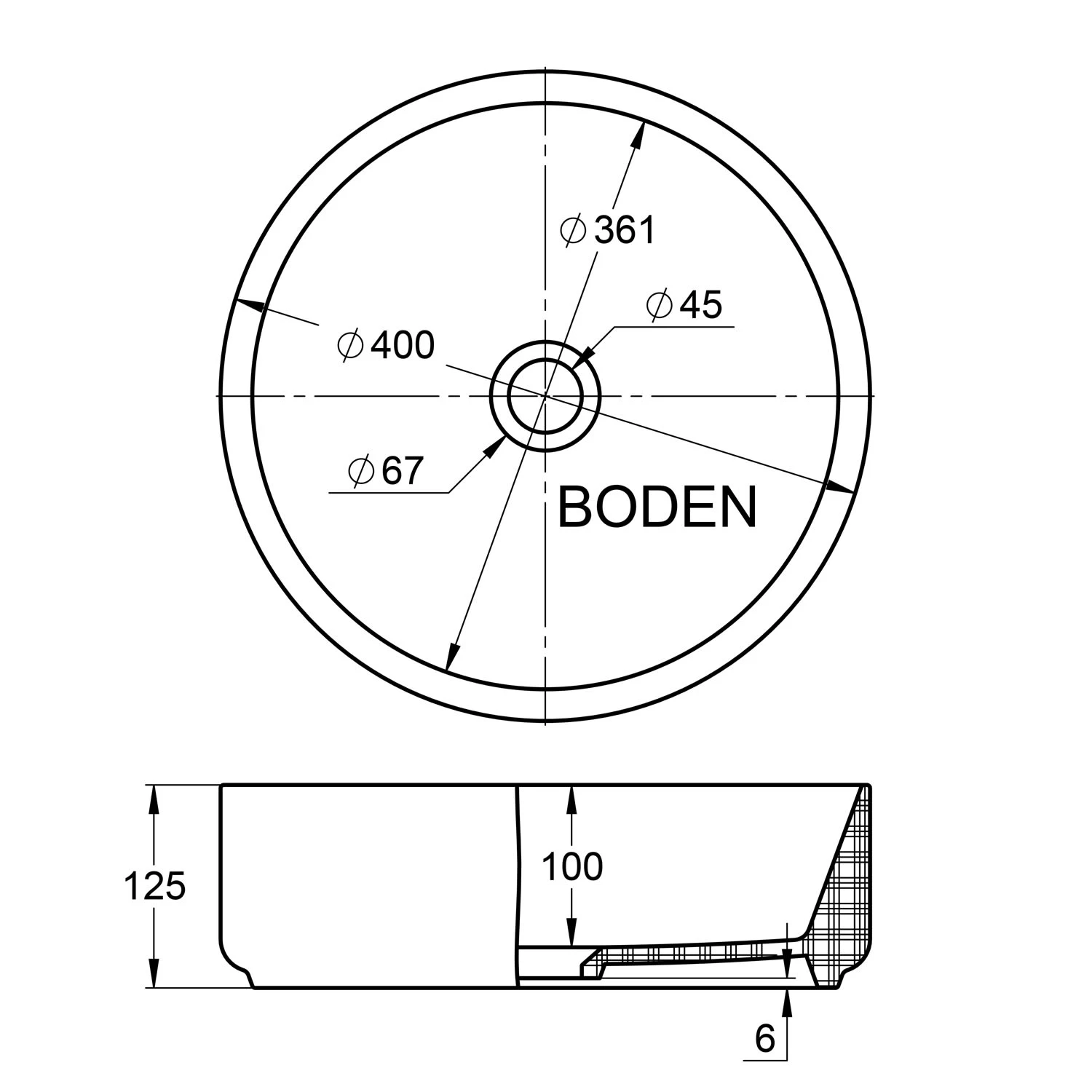 Treos Serie 800 Aufsatzwaschtisch Ø 40 Cm 5 Treos Serie 800 Aufsatzwaschtisch Ø 40 Cm – Bild 3