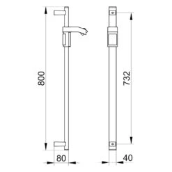 Keuco AXESS Brausestange Aus Metall, Länge: 80 Cm -Badwelt Verkauf keuco alle serien axess brausestange metall 11714520