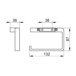 Keuco VIA23 Black Selection Toilettenpapierhalter -Badwelt Verkauf keuco alle serien via23 accessoires black 12444785