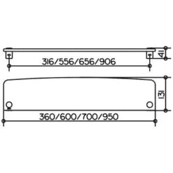 Keuco Elegance Neu Kristallglas-Platte 70 X 13,1 Cm