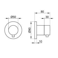 Keuco IXMO Black Selection Unterputz-Absperrventil Für 1 Verbraucher Mit Comfort Griff, Rund -Badwelt Verkauf keuco ixmo brausenprogramm black selection unterputz 6798357