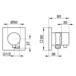 Keuco IXMO Black Selection Unterputz-Umstellventil Für 3 Verbraucher Mit Schlauchanschluss, Brausehalter U. Comfort Griff, Eckig 11 Keuco IXMO Black Selection Unterputz-Umstellventil Für 3 Verbraucher Mit Schlauchanschluss, Brausehalter U. Comfort Griff, Eckig -Badwelt Verkauf keuco ixmo brausenprogramm black selection unterputz 6798426