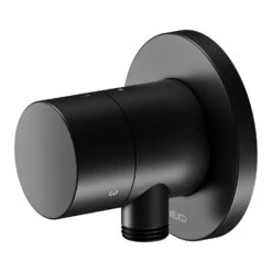 Keuco IXMO Black Selection Unterputz-Umstellventil Für 3 Verbraucher Mit Schlauchanschluss Und Brausehalter, Rund