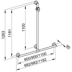 Keuco Plan Care Duschhandlauf Mit Brausestange 110 X 110 Cm