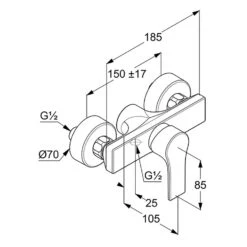 Kludi ZENTA SL Brause-Einhandmischer