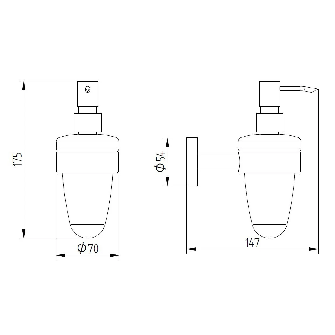 Kronenbach Lima 2.0 Black Seifenspender, Glas 3 Kronenbach Lima 2.0 Black Seifenspender, Glas