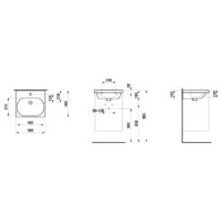 LAUFEN LUA Waschtisch 50 X 46 Cm Mit Hahnloch, Ohne Überlauf -Badwelt Verkauf laufen alle serien lua waschtische 50 7003284