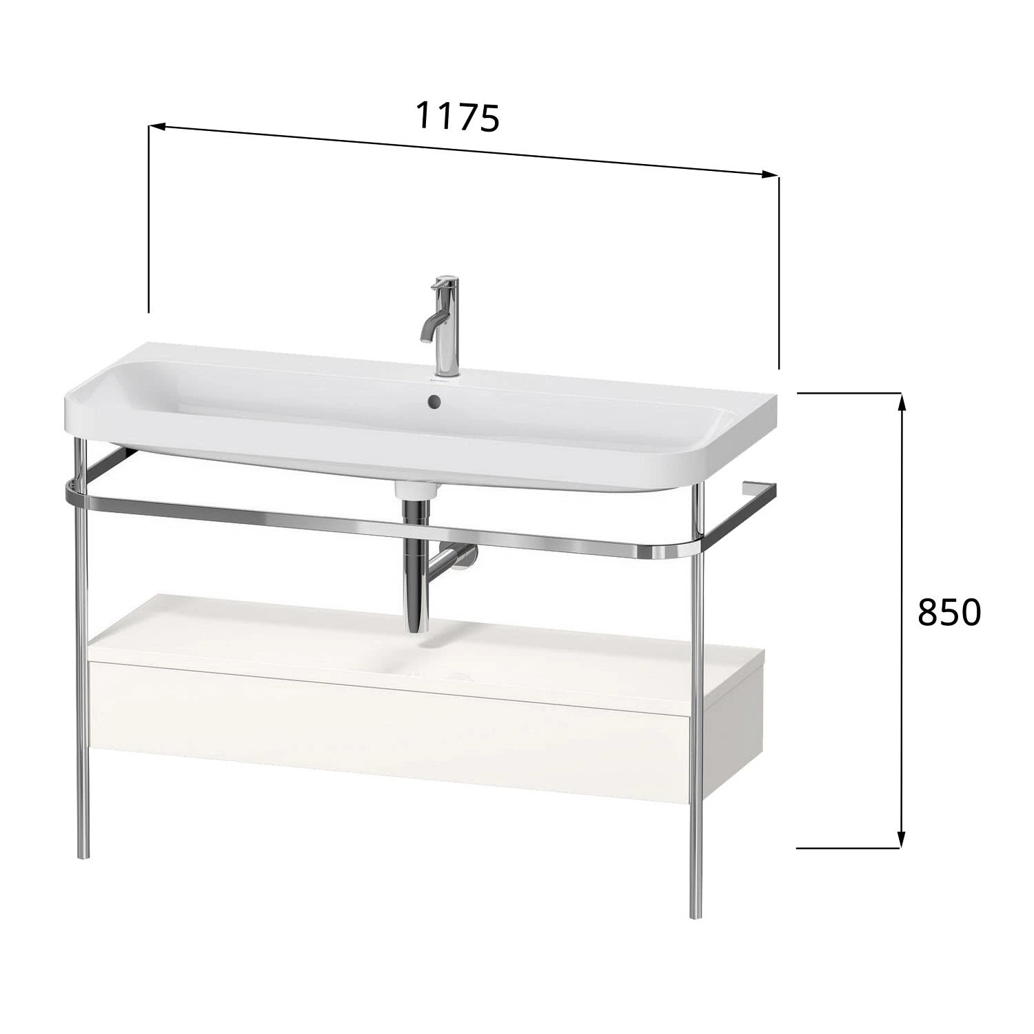 Duravit Happy D.2 Plus C-shaped Waschtisch Mit 1 Hahnloch, 117,5 X 49 Cm, Mit 1 Schubkasten, Mit Zusatzmodul "A" 3 Duravit Happy D.2 Plus C-shaped Waschtisch Mit 1 Hahnloch, 117,5 X 49 Cm, Mit 1 Schubkasten, Mit Zusatzmodul "A"