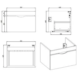 Home Waschtisch Mit Unterschrank 60 Cm, 1 Auszug -Badwelt Verkauf megabad profi collection badmoebel home waschtischkombination 6013651