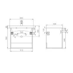 Lodge Waschtischunterschrank 61,2 Cm Mit 2 Türen Für Waschtisch Villeroy & Boch Avento -Badwelt Verkauf megabad profi collection badmoebel lodge waschtischunterschraenke 6511166
